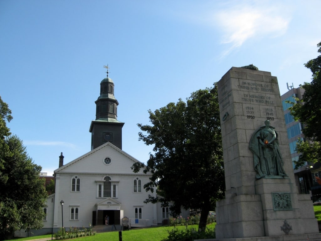 Whitewashed facade of St. Paul’s Church